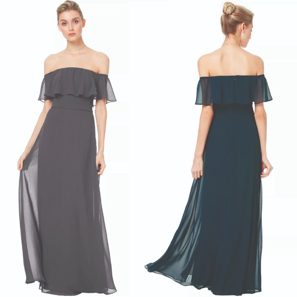 Formal Chiffon Off the Shoulder Bridesmaid Dress